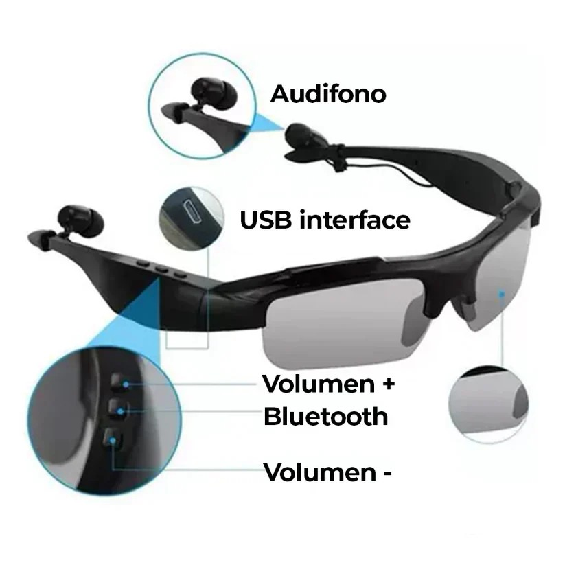 Lentes bluetooth con audífonos DUOPRO-MAX