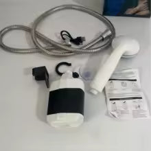 Ducha portátil para camping recargable.